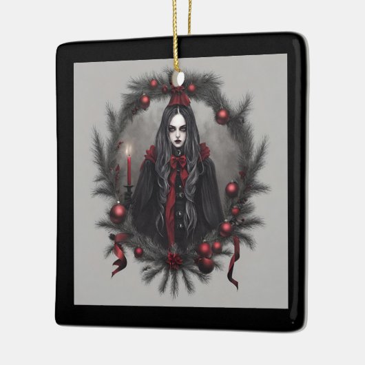 Gothic Kerstmis Keramisch Ornament (Links)