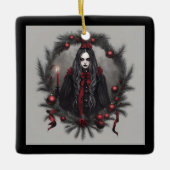 Gothic Kerstmis Keramisch Ornament (Voorkant)