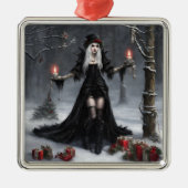 Gothic Kerstmis Metalen Ornament (Voorkant)