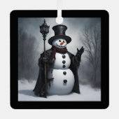 Gothic Kerstmis Metalen Ornament (Voorkant)