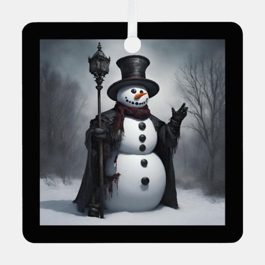 Gothic Kerstmis Metalen Ornament (Voorkant)