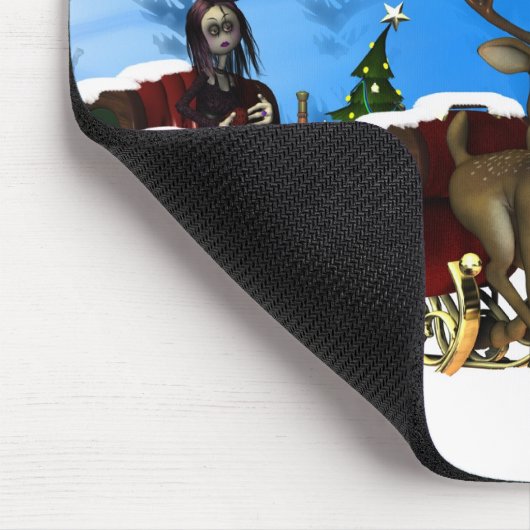 Gothic Kerstmis Mousepad, H.I.P. en rendieren Muismat (Hoek)
