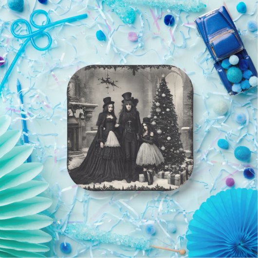 Gothic Kerstmis Papieren Bordje (Feest)