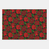 Gothic Kerstmis Poinsettia Inpakpapier Vel (Voorkant 3)