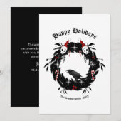 Gothic Kerstmis Prettige feestdagen Kaart (Voorkant / Achterkant)