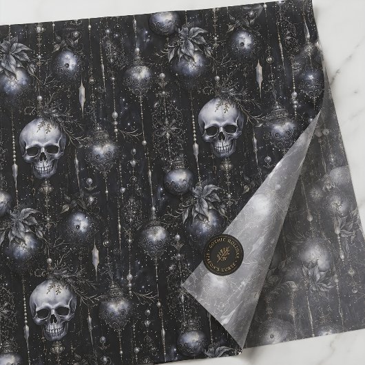 Gothic Kerstmis Schedel Creepmas Tissuepapier