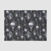 Gothic Kerstmis Schedel Creepmas Tissuepapier (Voorkant)