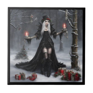 Gothic Kerstmis Tegeltje