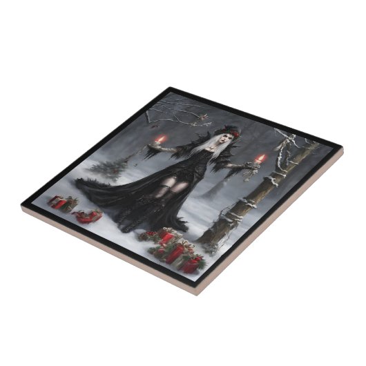 Gothic Kerstmis Tegeltje (Zijkant)