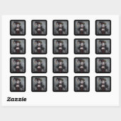 Gothic Kerstmis Vierkante Sticker (Vel)