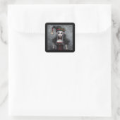 Gothic Kerstmis Vierkante Sticker (Tas)