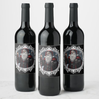 Gothic Kerstmis Wijn Etiket