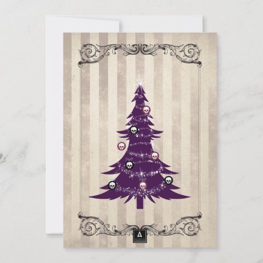 Gothic Kerstparty Uitnodiging (Achterkant)