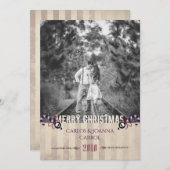 Gothic kerstsnoe Cane-fotokaart Feestdagenkaart (Voorkant / Achterkant)