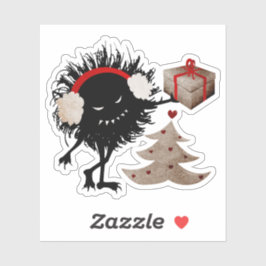 Gothic kerstteken bokbok sticker