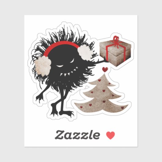 Gothic kerstteken bokbok sticker (Vel)