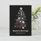 Gothic KerstTree Holiday Kaart (Staand voorkant)