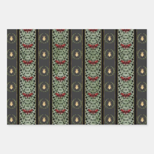 Gothic Kersttrio Inpakpapier Vel (Voorkant 2)