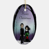Gothic Kerstversiering Keramisch Ornament (Rechts)