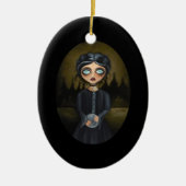 Gothic Kerstversiering Keramisch Ornament (Voorkant)