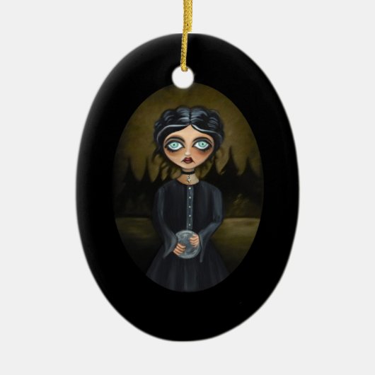 Gothic Kerstversiering Keramisch Ornament (Voorkant)