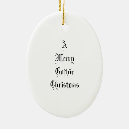 Gothic Kerstversiering Keramisch Ornament (Achterkant)