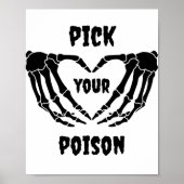 Gothic Kies uw Poison Halloween Baby shower Sign Poster (Voorkant)