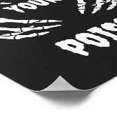 Gothic Kies uw Poison Halloween Baby shower Sign Poster (Hoek)