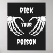 Gothic Kies uw Poison Halloween Baby shower Sign Poster (Voorkant)