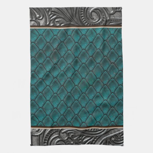 Gothic Killer Blauwgroen Theedoek (Verticaal)