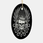 Gothic King Skull Keramisch Ornament (Rechts)