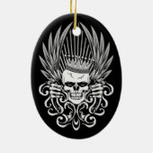 Gothic King Skull Keramisch Ornament (Achterkant)