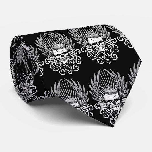 Gothic King Skull Stropdas (Opgerold)