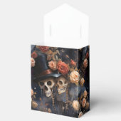 Gothic kissing schedels romantisch skelet bruiloft bedankdoosjes (Geopend)