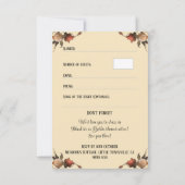Gothic Kissing Skeletons Spooky Wedding RSVP (Achterkant)