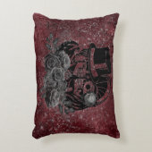 Gothic Kissing Skulls Couple and Blood Red Eternal Accent Kussen (Voorkant(Verticaal))