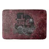 Gothic Kissing Skulls Couple and Blood Red Eternal Badmat (Voorkant)