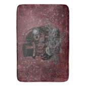 Gothic Kissing Skulls Couple and Blood Red Eternal Badmat (Voorkant Verticaal)