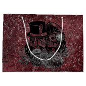 Gothic Kissing Skulls Couple and Blood Red Eternal Groot Cadeauzakje (Achterkant)