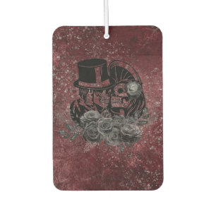 Gothic Kissing Skulls Couple and Blood Red Eternal Luchtverfrisser