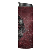 Gothic Kissing Skulls Couple and Blood Red Eternal Thermosbeker (Geroteerd rechts)