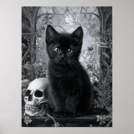 Gothic Kitten Poster