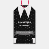 Gothic Kleine meisje in zwart jurkje Verjaardag Cadeaulabel (Voorkant)