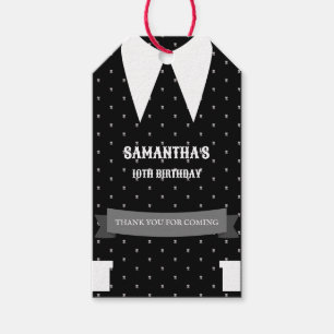 Gothic Kleine meisje in zwart jurkje Verjaardag Cadeaulabel