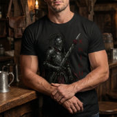 Gothic Knight of the Bleeding Rose Dark Fantasy T-shirt