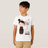 Gothic Kokeshi Kind T-shirt (Voorkant volledig)