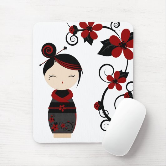Gothic Kokeshi Muismat (Met muis)