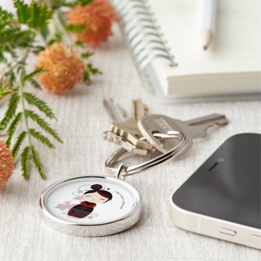 Gothic Kokeshi Premium Sleutelhanger (Zijkant)