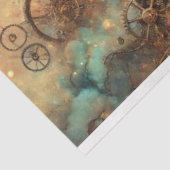 Gothic Kosmische Steampunk Kat Droom Decoupage Tissuepapier (Detail)