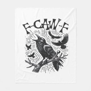 Gothic Kraai F-Caw-F Humor Grappig Essentieel Retr Fleece Deken